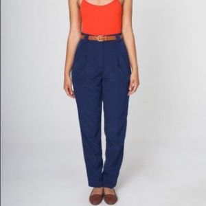 American Apparel High Waist Pleated Pant